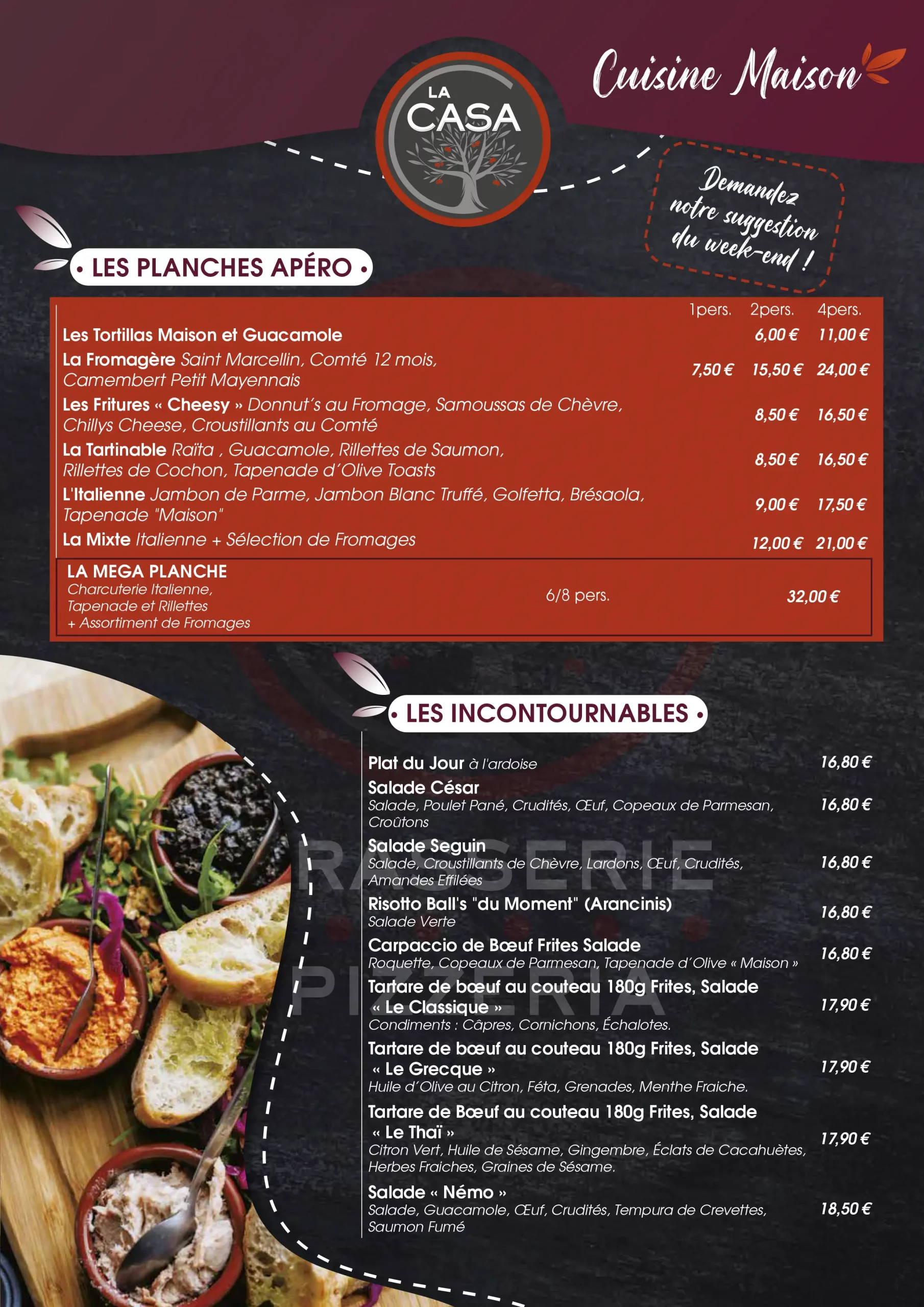 Formules Menu - La Casa